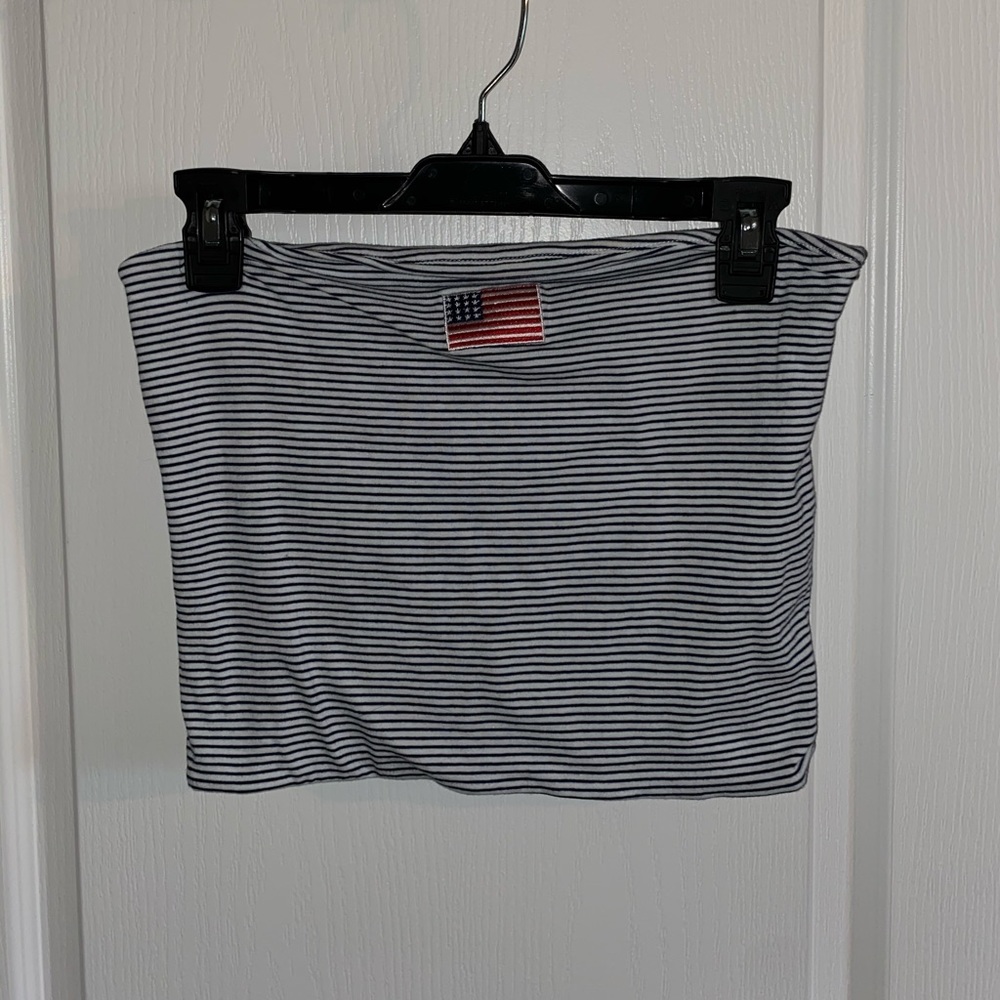 Strapless Fourth of July crop top